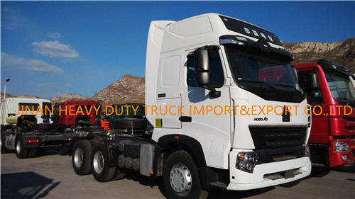 10 Wheeler Sinotruck HOWO A7 6x4 Truk Traktor 371hp 420hp