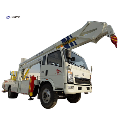 18m 20m Euro 4 Truk Platform Udara Ringan Dipasang Secara Hidraulik