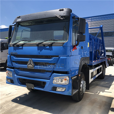 HOWO 6x4 12cbm 15cbm Hidrolik Swing Arm Truk Sampah Euro2 Euro3 Tempat Sampah Kontainer