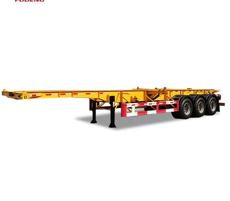 3 Gandar 20ft 40ft Flat Bed Container Trailer Semi Gooseneck Container trailer