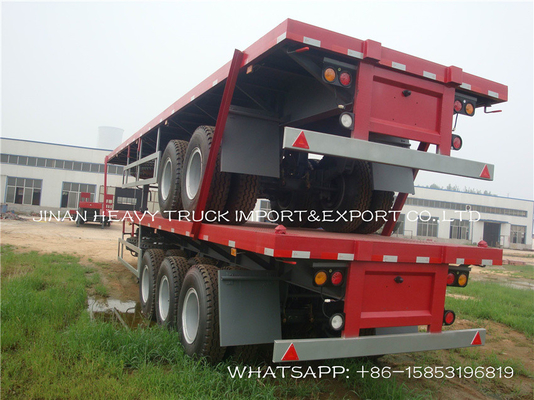 20 40 48 60Ft Flatbed Truck Trailer Sasis Kontainer yang Dapat Diperpanjang Trailer Semi 60 ton
