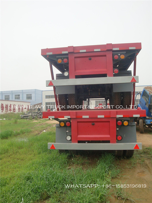 20 40 48 60Ft Flatbed Truck Trailer Sasis Kontainer yang Dapat Diperpanjang Trailer Semi 60 ton