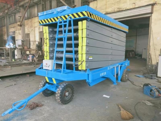Angkat Platform Hidrolik 18-20M Pekerjaan Udara Angkat Gunting Self Propelled Mobile