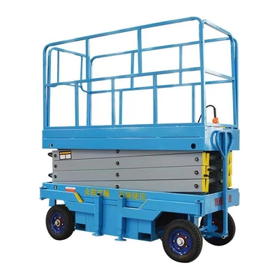 Angkat Platform Hidrolik 18-20M Pekerjaan Udara Angkat Gunting Self Propelled Mobile
