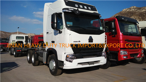 SINOTRUK A7 6X4 Traktor Truk Bekas 10 Roda 371 420HP Kepala Penggerak Utama