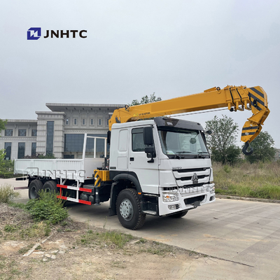 Sinotruk Howo 6x4 10 Truk Teleskopik Dipasang Derek Truk Kargo Lengan Lurus