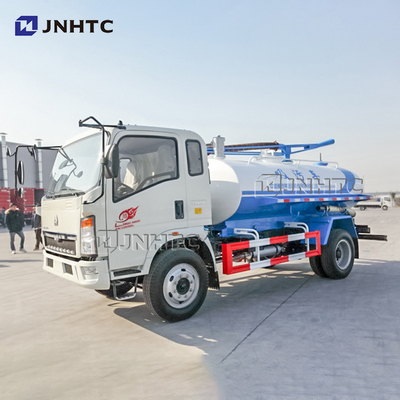 SINO HOWO 4x2 6 Ban Truk Pengisap Limbah Vakum Kecil 3000L 5000L 6000L