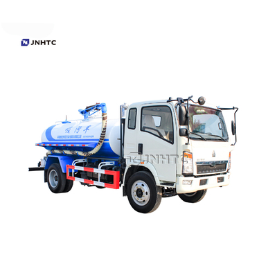 SINO HOWO 4x2 6 Ban Truk Pengisap Limbah Vakum Kecil 3000L 5000L 6000L