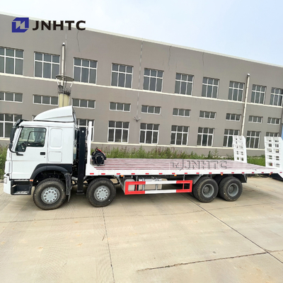 HOWO Cargo Truck Untuk Mesin Konstruksi Eacavator Transport Flatbed Trailer