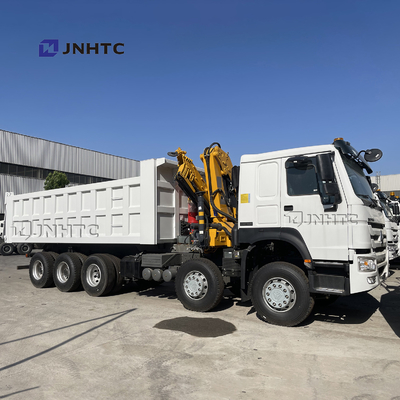 Truk Dump Howo 16 Wheeler Dengan Derek Lengan Lipat 10T Dengan Gandar Pengangkat