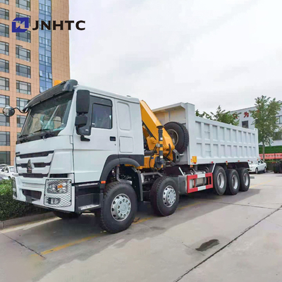 Truk Dump Howo 16 Wheeler Dengan Derek Lengan Lipat 10T Dengan Gandar Pengangkat