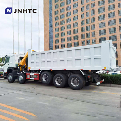 Truk Dump Howo 16 Wheeler Dengan Derek Lengan Lipat 10T Dengan Gandar Pengangkat