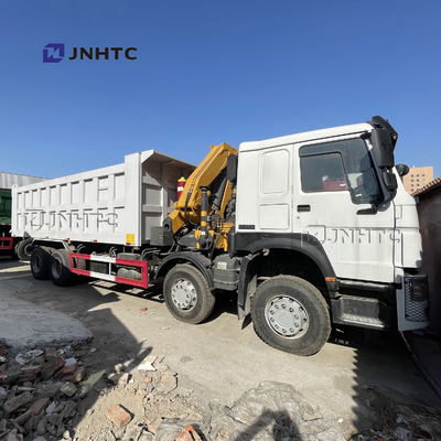 Truk Dump Howo 16 Wheeler Dengan Derek Lengan Lipat 10T Dengan Gandar Pengangkat