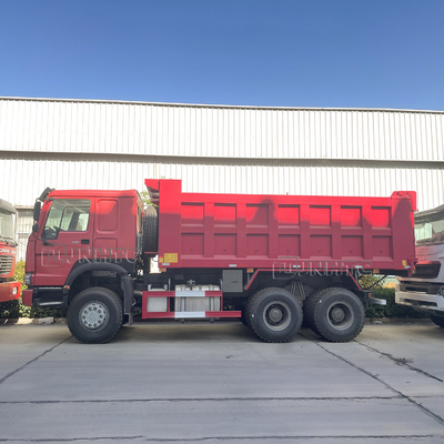 HOWO 6x4 Sepuluh Roda Truk Dump Tugas Berat 371hp 30 Ton 18 Kubik