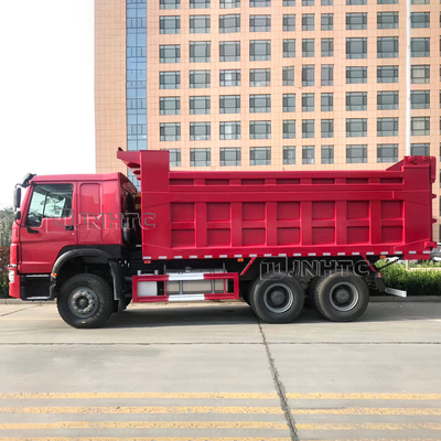 HOWO 6x4 Sepuluh Roda Truk Dump Tugas Berat 371hp 30 Ton 18 Kubik