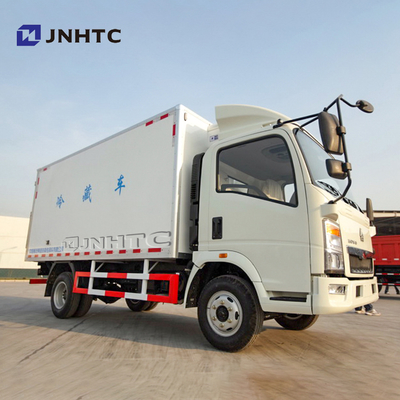 HOWO 4X2 8000kg Truk Komersial Tugas Ringan Kotak Kulkas Truk Freezer Van