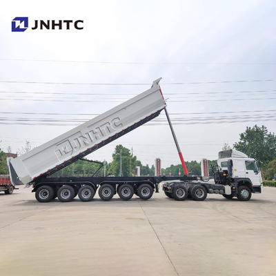 Empat Gandar 80 Ton Membawa Trailer Dumper Kerikil Bentuk U