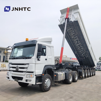 Empat Gandar 80 Ton Membawa Trailer Dumper Kerikil Bentuk U