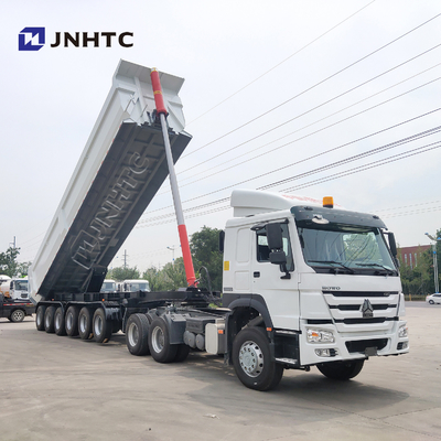 Empat Gandar 80 Ton Membawa Trailer Dumper Kerikil Bentuk U