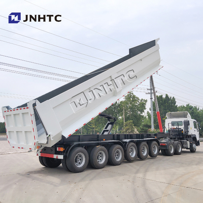 Empat Gandar 80 Ton Membawa Trailer Dumper Kerikil Bentuk U