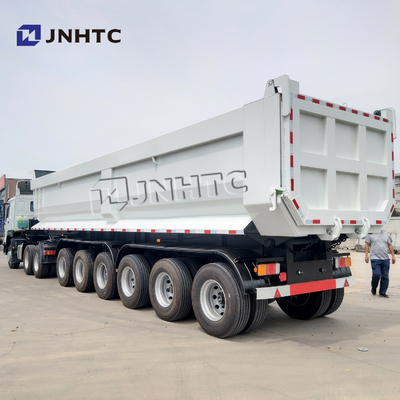 SINOTRUK Tiga Empat Gandar Semi Trailer Tugas Berat 50T 40cbm Self Tipping Dump Truck