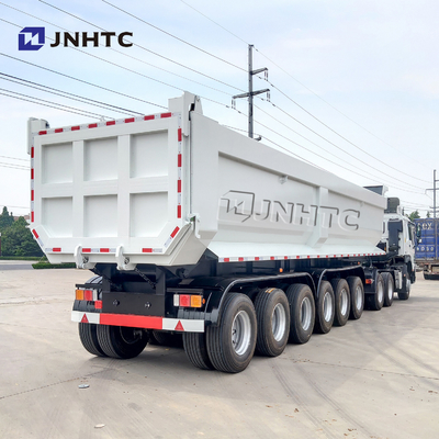 SINOTRUK Tiga Empat Gandar Semi Trailer Tugas Berat 50T 40cbm Self Tipping Dump Truck