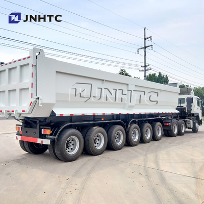 SINOTRUK Tiga Empat Gandar Semi Trailer Tugas Berat 50T 40cbm Self Tipping Dump Truck