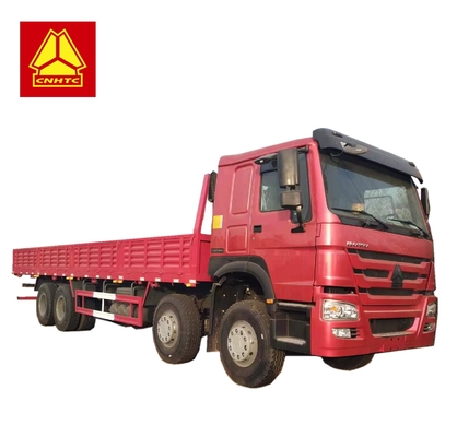 Sinotruk HOWO Truk Kargo Flatbed 8*4 12 wheeler Van Berat