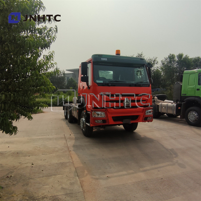 Howo Digunakan Trailer Kepala Traktor 95 Km / jam 30 Ton 6x6