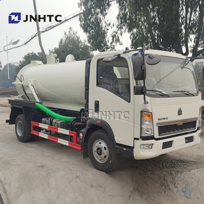 Sinotruk HOWO 4X2 Sewage Suction Truck Euro 3 Rhd LHD 5000 Liter