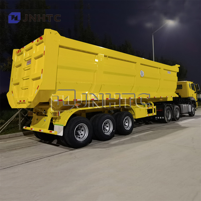 1/6 3 Gandar 4 Gandar Tipper Traktor Sisi Belakang Dump Trailer Dengan Silinder Hidraulik