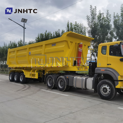 1/6 3 Gandar 4 Gandar Tipper Traktor Sisi Belakang Dump Trailer Dengan Silinder Hidraulik