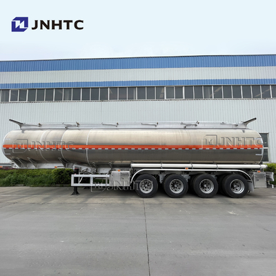 Digunakan 3 Gandar 45000 Liter Trailer Truk Tangki Bahan Bakar Baja Karbon / Aluminium