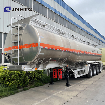 Digunakan 3 Gandar 45000 Liter Trailer Truk Tangki Bahan Bakar Baja Karbon / Aluminium