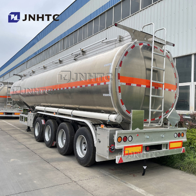Digunakan 3 Gandar 45000 Liter Trailer Truk Tangki Bahan Bakar Baja Karbon / Aluminium