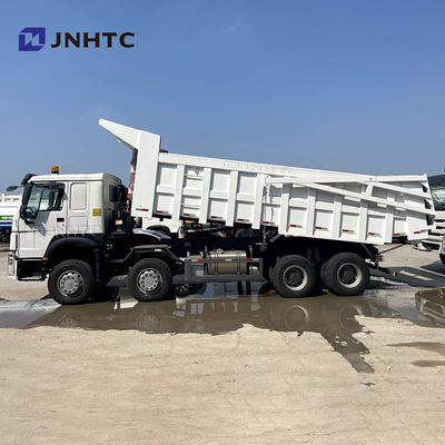 Truk Dump Tugas Berat Pengangkat Depan 12 roda Dengan Penutup Belakang Sinotruk Howo