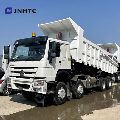 Truk Dump Tugas Berat Pengangkat Depan 12 roda Dengan Penutup Belakang Sinotruk Howo