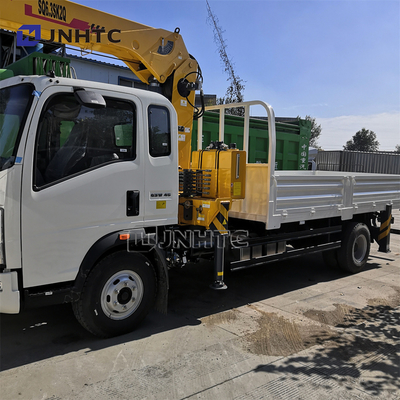 Sinotruk Howo 4X2 Truk Telescoping Boom Crane Ringan 5 Ton