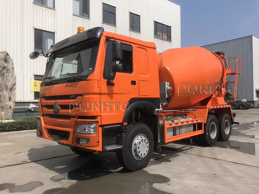 SINOTRUK HOWO Pemuatan Otomatis Mixer Beton 10 Wheeler 371hp 12m3
