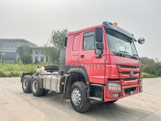 6x4 3,5 inci Euro2 Sinotruk Howo 371 Truk Traktor 10 Roda Kepala Traktor