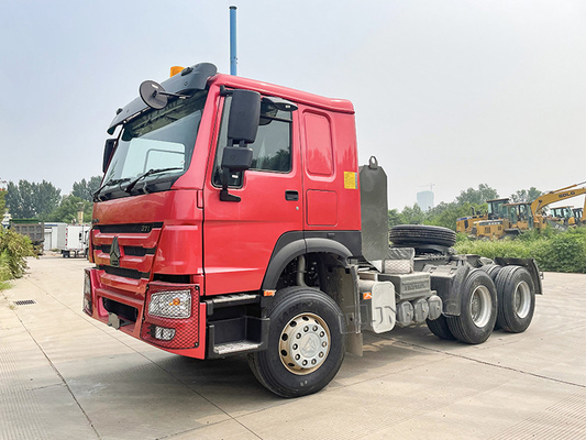 6x4 3,5 inci Euro2 Sinotruk Howo 371 Truk Traktor 10 Roda Kepala Traktor
