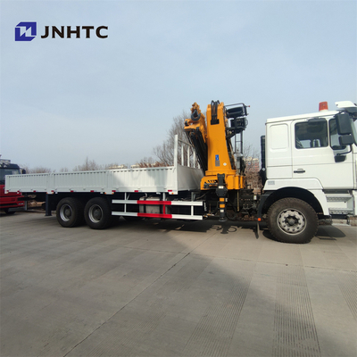 Shacman 8x4 F3000 12 Ton Truck Mounted Crane 4 lengan lurus 12 roda