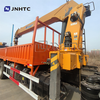 SHACMAN Flat Bed Telescopic Truck Mounted Crane 4 Boom 10 Ton 3 Bagian