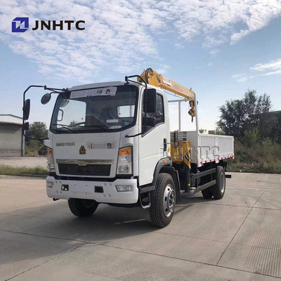 Flat Plate Cargo Truck Mounted Crane Sinotruk HOWO 4x4 Penggerak Semua Roda