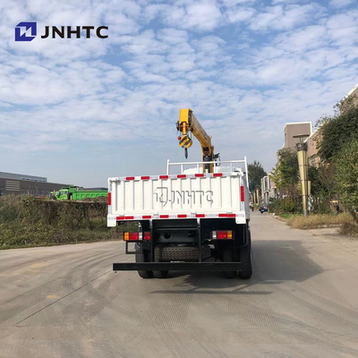 Flat Plate Cargo Truck Mounted Crane Sinotruk HOWO 4x4 Penggerak Semua Roda