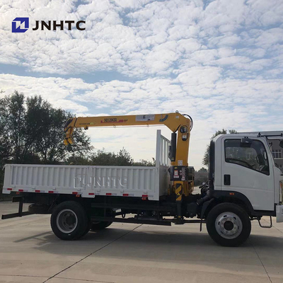 Flat Plate Cargo Truck Mounted Crane Sinotruk HOWO 4x4 Penggerak Semua Roda