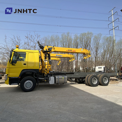 Sinotruk Crane Boom Truck 6x4 10 Roda 12 Ton Lengan Lurus
