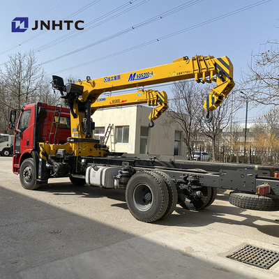 FAW 4X2 Drive Wheel Crane Boom Truck Dengan 6 - 10 Ton
