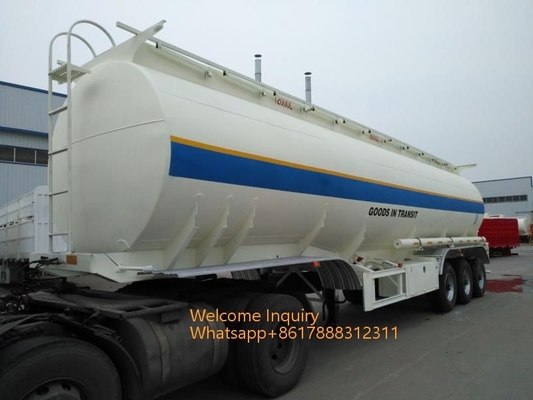 40000 - 60000 Liter Tangki Bahan Bakar Semi Trailer 3 Gandar Untuk Transportasi Minyak Diesel