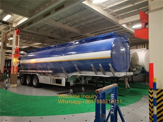 40000 - 60000 Liter Tangki Bahan Bakar Semi Trailer 3 Gandar Untuk Transportasi Minyak Diesel